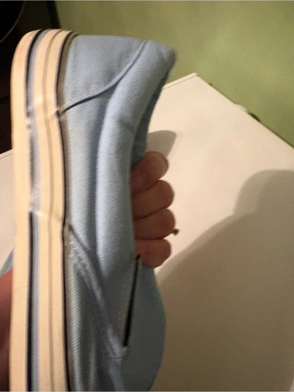 Forever Collectibles Light Blue Canvas Slip-On Loafers with White UNC Logo